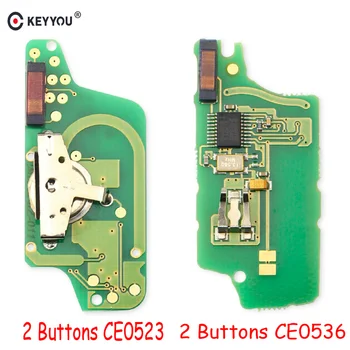 KEYYOU ASK 2 Button CE0536/CE0523 Remote Flip Key електронна такса за Peugeot 306 207 307 308 407 408 Citroen C2 C5 с ID46