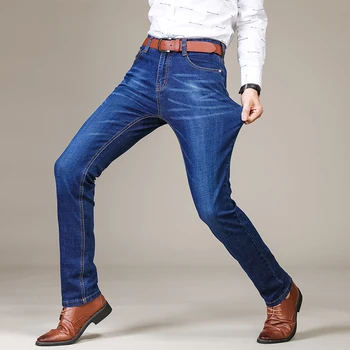 Бизнес и ежедневни участък на тънък дънки нов мъжки марка мода дънки 80-те класически панталони от висок клас дънкови панталони dropshipping