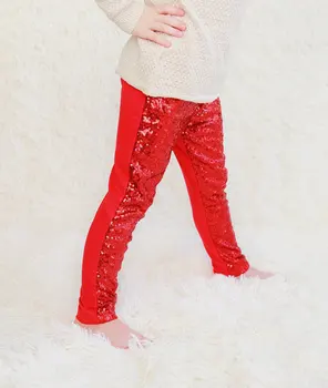 Момичета Пайета Pants Red Glittery Пайета Pants gold sparkle pants,момичета пайета leggings,toddler gold pants,момичета отгоре