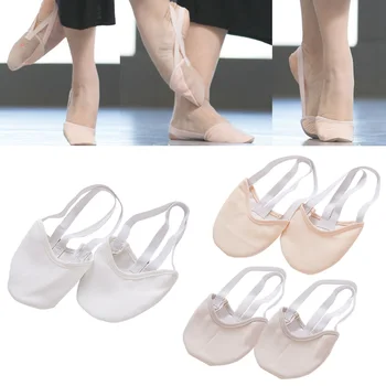 Гореща половината от дължината на ритмическая гимнастическая обувки Roupa Ginastica детска възрастен гимнастика свинска кожа подметка Обувки бежов танц танц