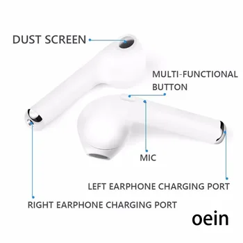 I7s tws безжични слушалки качествен звук в ухото слушалки Безжични Bluetooth слушалки, зарядно устройство ще захранване на кутия за Redmi Huawei Iphone Xiaomi