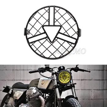 Нова Защитно Покритие Фарове Метална Ретро Мотоциклетът Фаровете На Окото Решетка Лампа Е Подходяща За Универсален Harley Triumph Honda