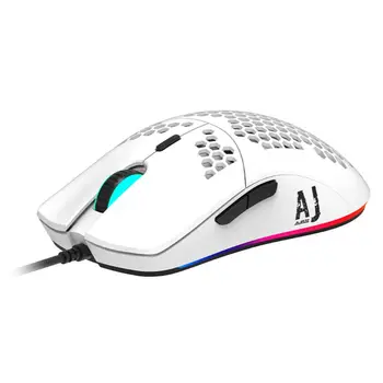 AJ390 лека жичен мишката Hollow-out Gaming Mouce Mice 6 DPI регулируем 7Key