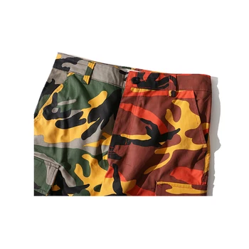 49 HOT 2018 Tri Color Camo мозайка карго панталони мъжки хип хоп ежедневни камуфляжные панталони мода градинска облекло пътеки спортни панталони