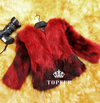 Естествена натурална Лисья палто, естествена многоцветен Лисья палто, жилетка Безплатна доставка DFP523