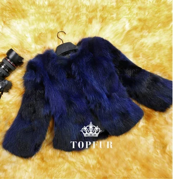 Естествена натурална Лисья палто, естествена многоцветен Лисья палто, жилетка Безплатна доставка DFP523
