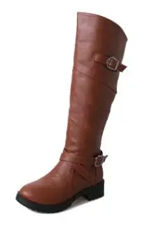 Зимни топли кожени ботуши до коленете женски снежни ботуши на висок ток страничен цип Дамски обувки черен кафяв зелен-голям е размерът на wed3