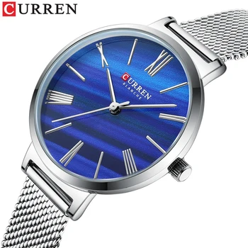2020 CURREN Watch Women Luxury Brand Ladies Dress Кварцов ръчен часовник кожени водоустойчиви дамски стоманени часовници Момиче Relogio