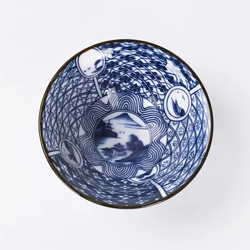 100 мл магистър по една чаша от китайски синьо-бял порцелан чаена чаша ръчно рисувана чаша чай на Китай кунг-фу керамични чаши на китайския език