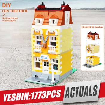 Yeshin Streetview Building Blocks The MOC Vintage Photography Floor Model Assembly Bricks Комплекти Играчки Детски Christmas Gift