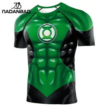 Nadanbao DC Comics Зелен Фенер супергерой мъжка тениска Quick Dry Културизъм топ cosplay фитнес йога ризи