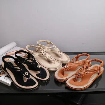 Жените T-каишка чехли джапанки, сандали дизайнер дъвка дами Гладиаторски сандали обувки Zapatos Mujer плюс размер 36-46