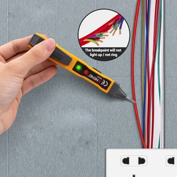 (Без батерии) Внеконтактная дръжка тест за индукция многофункционална дръжка изпитване на електрически сигнал от звук и светлина електрическа брава