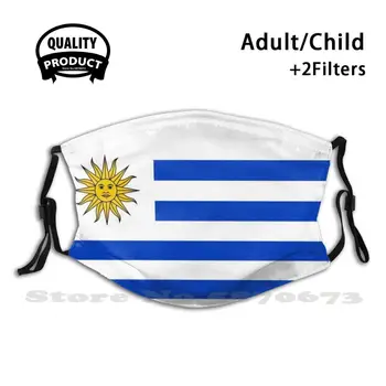 Уругвай Мода Защитни Маски Знамена Цветни Страната Глобус Икона На Нацията Националната Националност Знак Държавен Символ Съюз Футбол