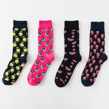 4 чифта/много смешно щастливи чорапи Marvel чорапи ретро личност боядисани с дълги чорапи за мъжете уличен стил памук crew чорапи подаръци за мъже