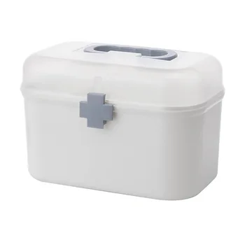Домакински пылезащитная крупнотоннажная медицинска скоростна кутия за съхранение на лекарства за спешна помощ преносима многослойна пластмасова медицинска кутия