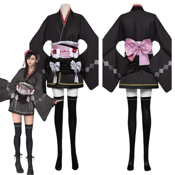 Крайният cosplay фантазия VII римейк на Тифа Локхарт cosplay костюм на Жената Кимоно облечи Хелоуин костюми карнавални костюми