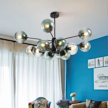 Скандинавски стил Хол модерен прост дизайнер на творческата личност ютия ресторант стая спалня магически окачен лампа
