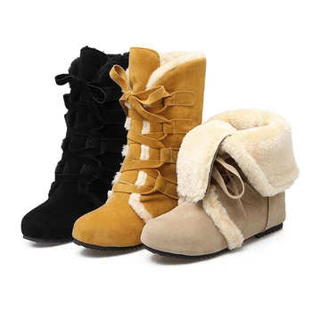 DORATASIA 2019 голям е размерът на 30-52 индивидуални дамски зимни обувки удобни зимни ботуши обувки Мода топло жена снегоходки