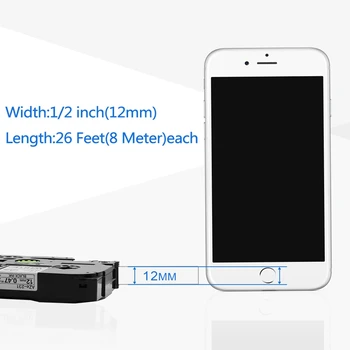 Unistar этикеточная Лентата е съвместим Brother за TZe-231 TZe-131 за P-Touch Label Maker лента за P-Touch D210 H110 D600 D400AD 1230PC