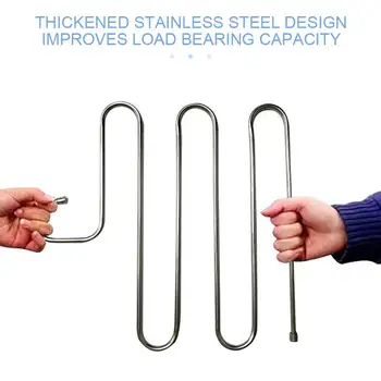 1/2 елемента закачалка за панталони 5 нива, S-образни багажник за панталони Stainelss Steel Closet Space Saving Organizer