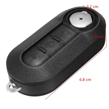 Флип сгъваем модифицирани кола празен ключ Remote Shell Fob капак 3 бутона за Peugeot Boxer Expert Van Lock Open Багажника Car Remote key