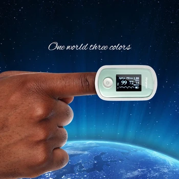 В присъствието на преносим Пальцевой оксиметър на кислород кръв Измерител на насищане на сърдечния ритъм OLED Oximetro De Dedo Saturometro Монитор