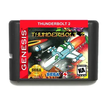 Thunderbolt II 16 битова игрална карта MD с търговия на дребно кутия за Sega Mega Drive For Genesis