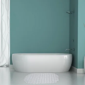 Баня изтривалка за баня от PVC нескользящий душ подложка за баня камъчета дизайн сгущает пол подложка за крака За домашна сигурност хотела противоскользящий 69x36cm