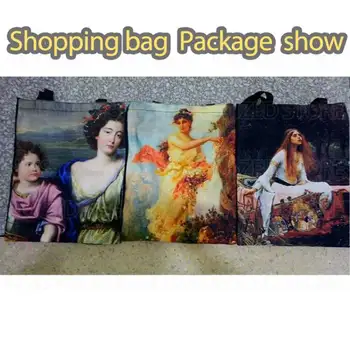 Известният живопис жени платно пазарски чанти по поръчка Мъкна Еко-приятелски раменната чанта универсална чанта Lady Olils чанта Sac a Main