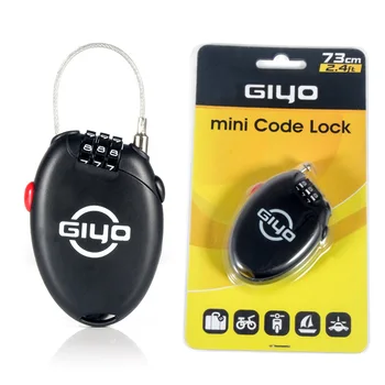 GIYO Mini Кабел Bicycle Lock 3 цифрен велосипеден парола за заключване мултифункционален велосипеден шлем заключване противоугонный код на заключване на панти за велосипед