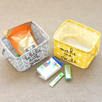 MICCK памук бельо настолна кошница за съхранение на всички всячины кутия за съхранение на масата кошница за съхранение на бельо, козметични чанти за съхранение на организатор
