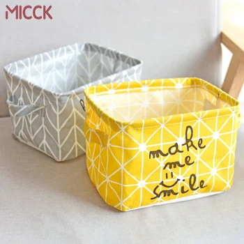 MICCK памук бельо настолна кошница за съхранение на всички всячины кутия за съхранение на масата кошница за съхранение на бельо, козметични чанти за съхранение на организатор