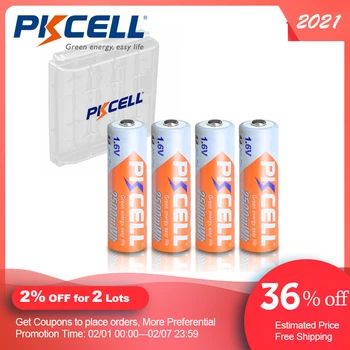 4БР PKCELL AA 2500mWh 1.6 V Ni-Zn AA акумулаторни батерии 2A NIZN battery и 1бр AA/AAA Battery Hold Case Кутия за играчки