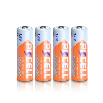 4БР PKCELL AA 2500mWh 1.6 V Ni-Zn AA акумулаторни батерии 2A NIZN battery и 1бр AA/AAA Battery Hold Case Кутия за играчки