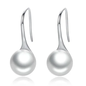 CODEDOG истински сребро 925 ослепително фини перлени обеци за жени сватбени сребърни бижута E620