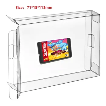 Ruitroliker 10Pcs Clear Кутия Case Sleeve CIB Protector for Genesis Games cartridge Box