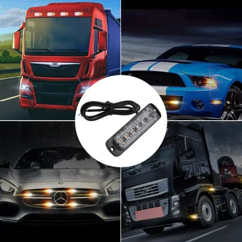 AOSHIKE 6 LED 12-24V Truck Car Flash Strobe Спешно Warning Light мигащи светлини, сигнална лампа паник функция на автомобила