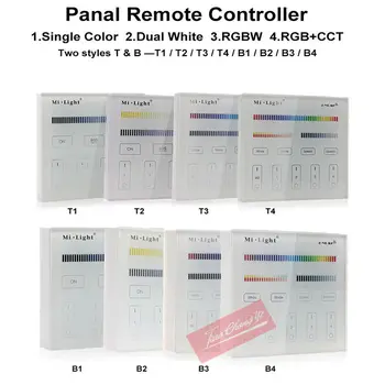 Milight Led Panel Remote Controller 2.4 G wireless 4 Zone RF Dimmable dimmer remote Touch Panel стенен контролер T1 T2 T4