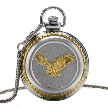 Реколта мъжки часовник Fob Сребърна капачка джобни часовници златен медальон на веригата за жени на джобни часовници steampunk Епоксиден Masculino подаръци