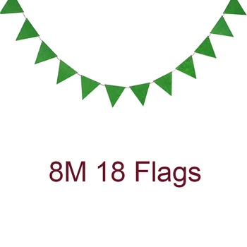 8M 18Flags зелен прашка партия овесени ядки флагчета флаг банери детски рожден ден, сватба венец бандерины де тялото украса на партията