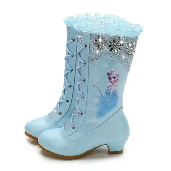 4-13 Години Момичета Botas Frozen Elsa Ботуши Kids Принцеса Snow Boots Children Winter Boot