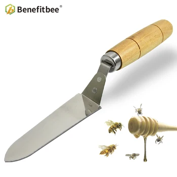 Benefitbee 26см пчеларство инструменти стъргало Меден нож Руски стил кошер стъргало пчеларство 2Cr13 от неръждаема стомана с дебелина 1,5 мм
