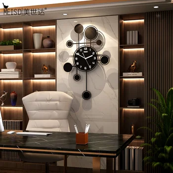 MEISD Nordic Дизайн стенни часовници, висящи декор на стената на махалото на часовник Кварцов безшумни начало хол Horloge Безплатна доставка игла