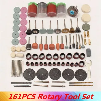 161pcs Mini Пробийте Multi Rotary Accessories Tool Set шлайфане полиране комплекти за микро бормашини въртящи полиране