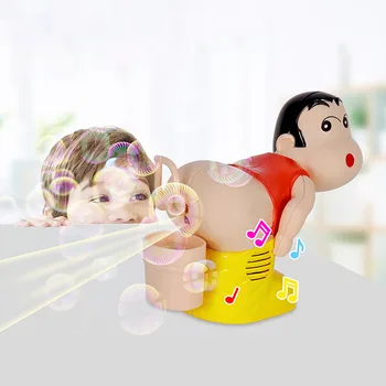 Балон пистолет смешно балон машина играчка е напълно автоматична вода духа играчки балон сапун музика шега вентилатор открит Деца Детски играчки