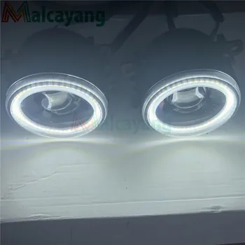 Angel Eyes + Glass Lens 12V мощен външен 90 мм led противотуманный фенер за Ford Focus MK2/3 Fusion Fiesta MK7 автомобили, оформление на автомобили