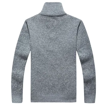 MIACAWOR нови кашмир sweaters мъжете Есен Зима руно топло Sweatercoat ежедневната мъжка жилетка с цип пуловер Y096