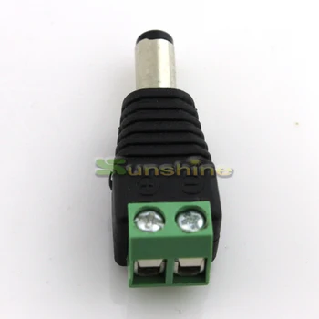 Hamrolte 20 бр/лот 5.5/2.1 мм конектор dc ВИДЕОНАБЛЮДЕНИЕ UTP кабел с щепсел за захранване от адаптер кабел DC/AC 2/камера за видео Балун конектор