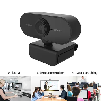 HD 1080P уеб камера мини-компютър PC WebCamera с микрофон въртяща се камера за директно излъчване на видео разговор конферентен работа